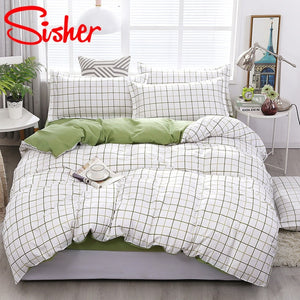 Sisher Simple Bedclothes Bedding Set With Pillowcase Duvet Cover Sets Bed  Linen Single Double Full King Size Covers No Bed Sheet